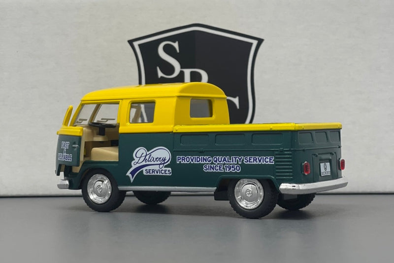 Volkswagen Bus Double Cab Pickup - Kinsmart 1:34 Diecast