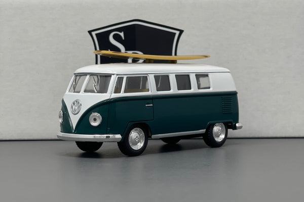 Volkswagen Classical Bus with Surfboard - Kinsmart 1:32 Diecast