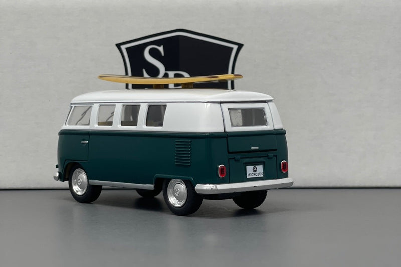 Volkswagen Classical Bus with Surfboard - Kinsmart 1:32 Diecast