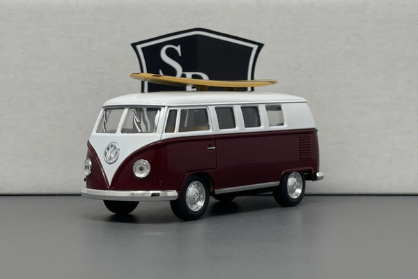 Volkswagen Classical Bus with Surfboard - Kinsmart 1:32 Diecast