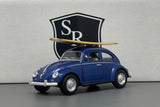 Volkswagen Classical Beetle with Surfboard - Kinsmart 1:32 Diecast