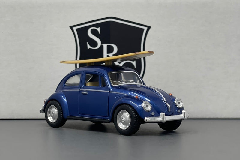 Volkswagen Classical Beetle with Surfboard - Kinsmart 1:32 Diecast