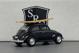 Volkswagen Classical Beetle with Surfboard - Kinsmart 1:32 Diecast