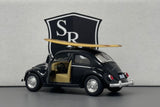 Volkswagen Classical Beetle with Surfboard - Kinsmart 1:32 Diecast