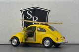 Volkswagen Classical Beetle with Surfboard - Kinsmart 1:32 Diecast