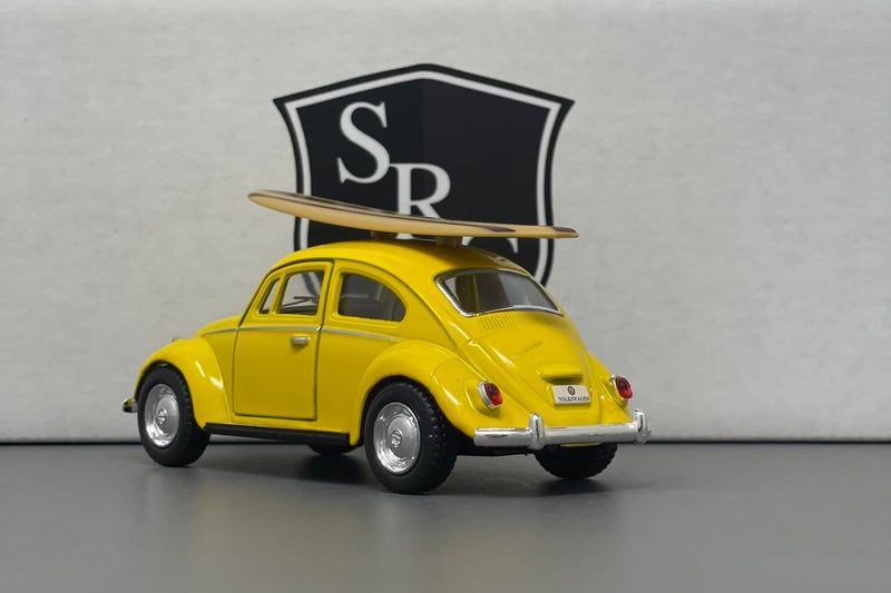 Volkswagen Classical Beetle with Surfboard - Kinsmart 1:32 Diecast